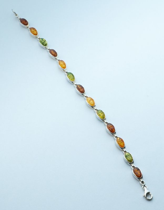 Bernstein Armband mit Silber 925