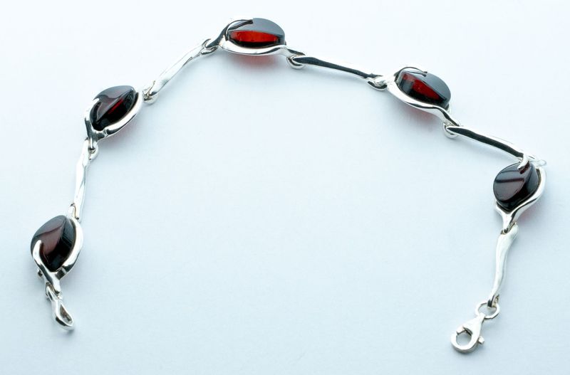 Bernstein Armband mit Silber 925