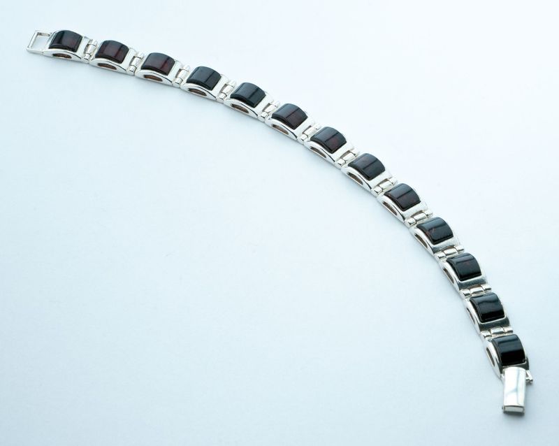 Bernstein Armband mit Silber 925