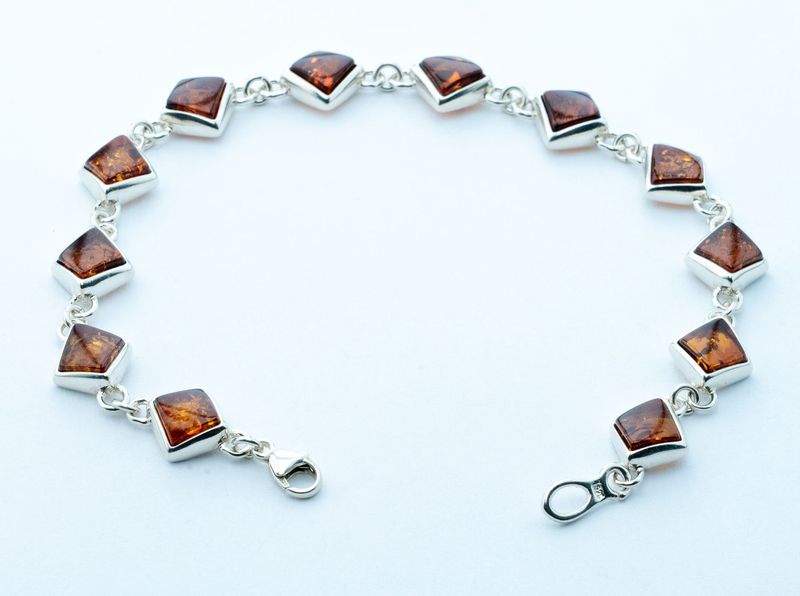 Bernstein Armband mit Silber 925