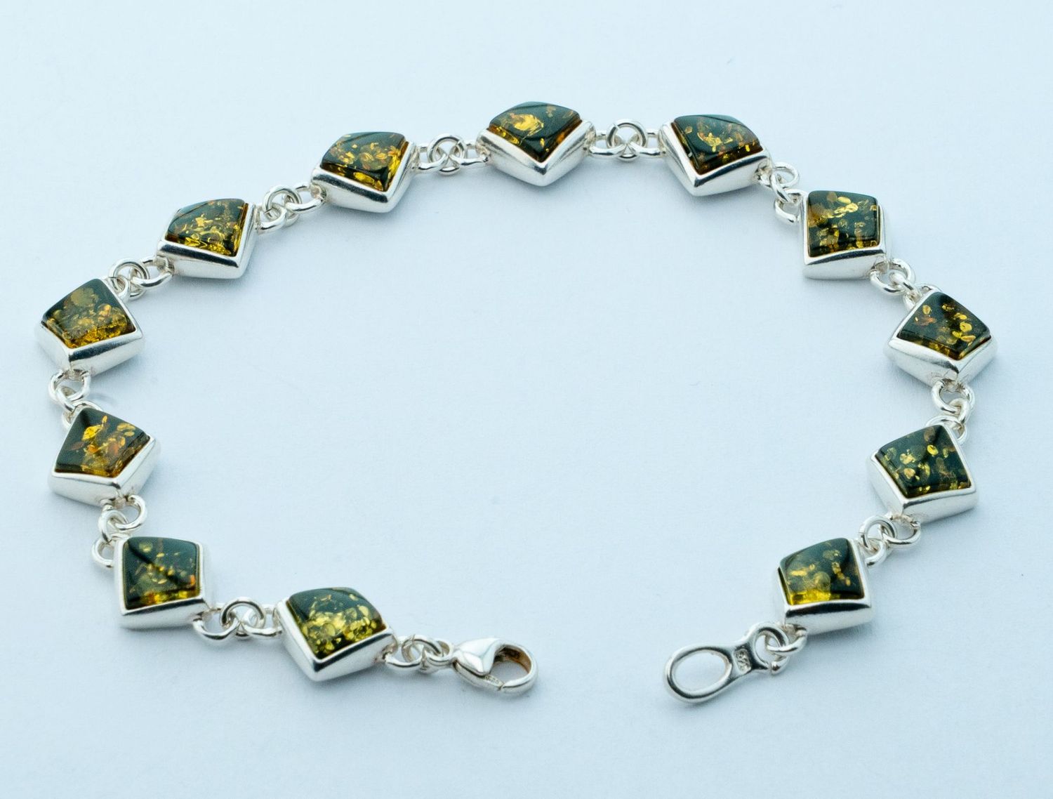 Bernstein Armband mit Silber 925