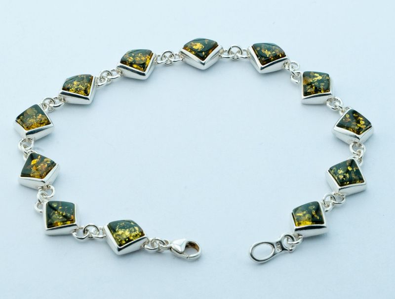 Bernstein Armband mit Silber 925