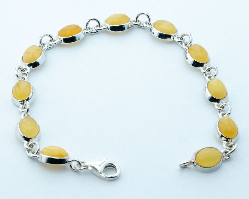 Bernstein Armband mit Silber 925