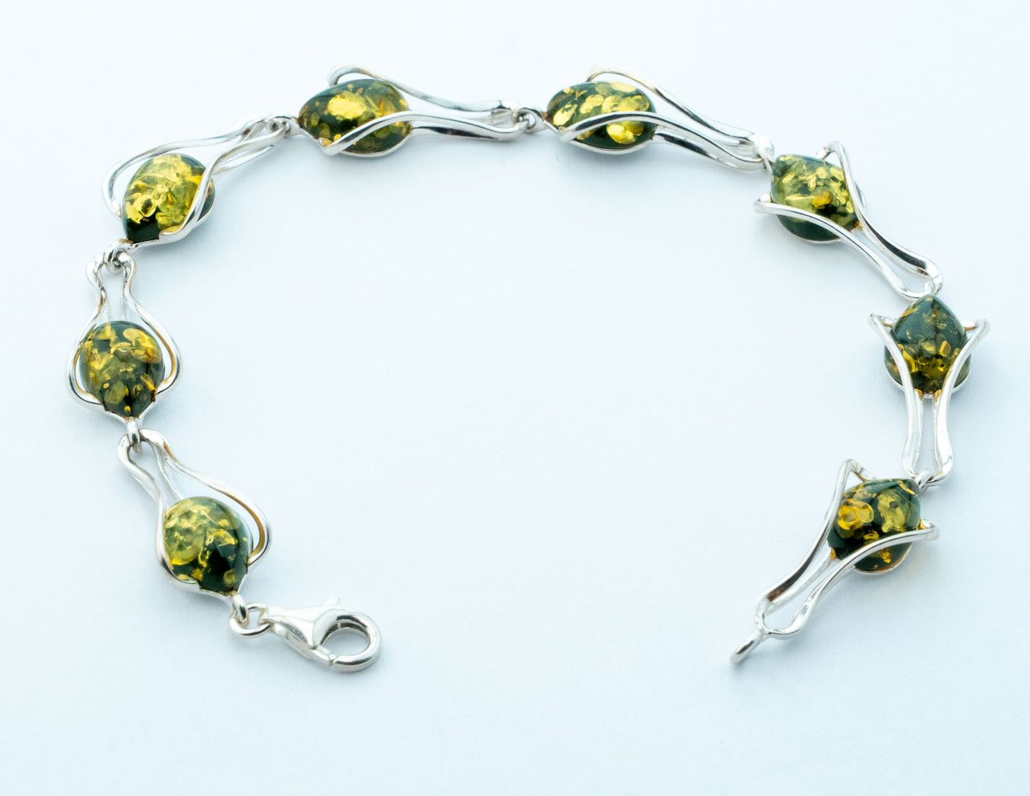 Bernstein Armband mit Silber 925