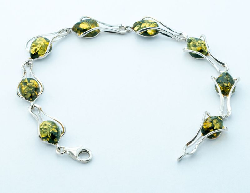 Bernstein Armband mit Silber 925