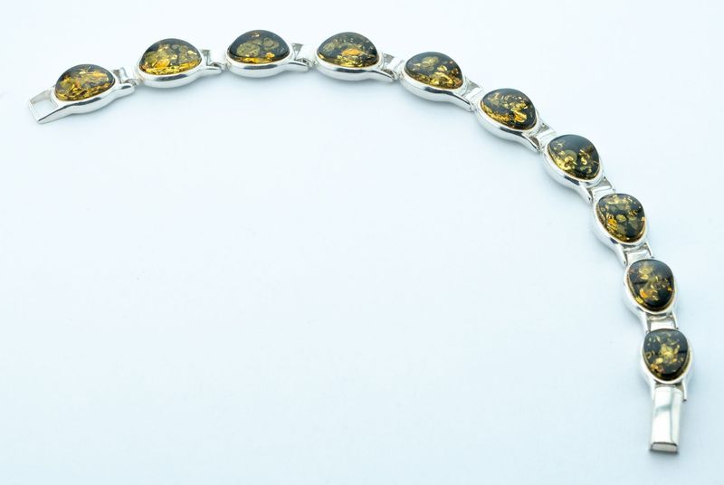 Bernstein Armband mit Silber 925