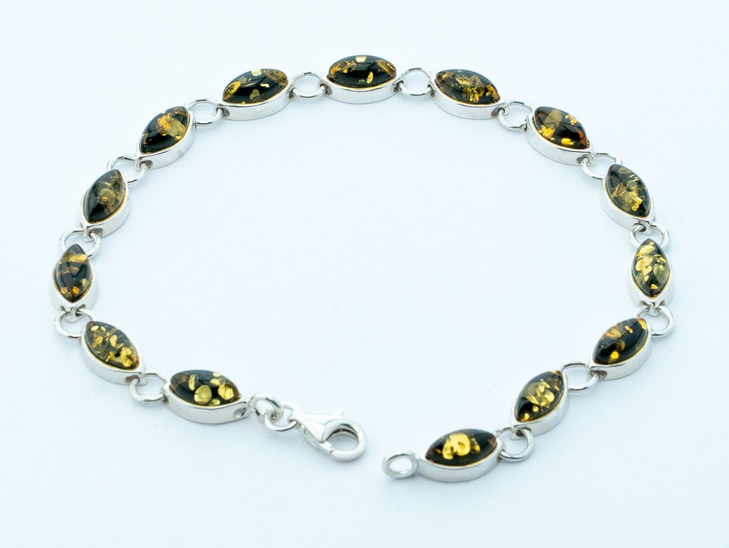 Bernstein Armband mit Silber 925