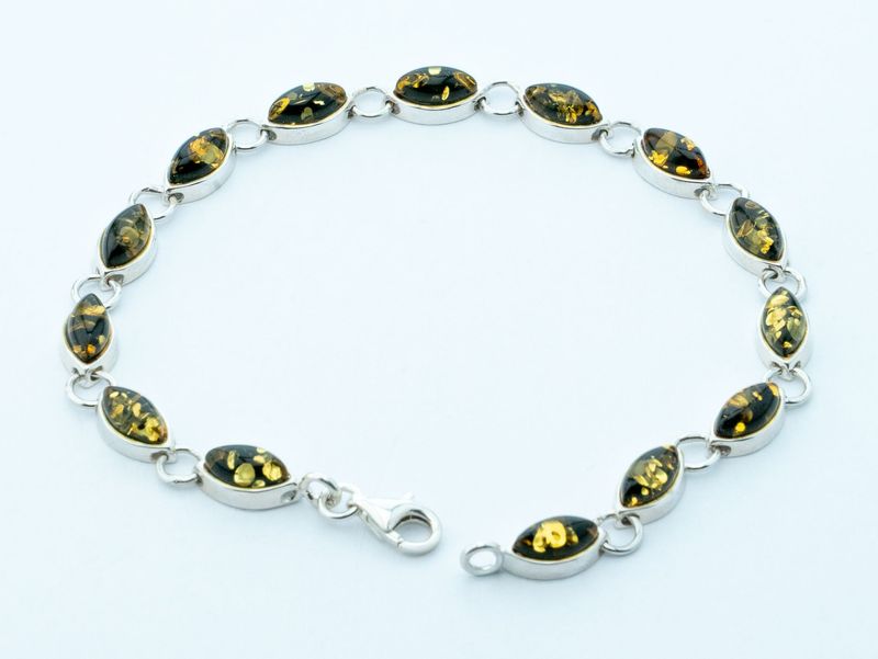 Bernstein Armband mit Silber 925