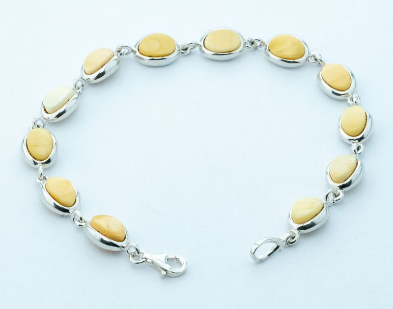 Bernstein Armband mit Silber 925