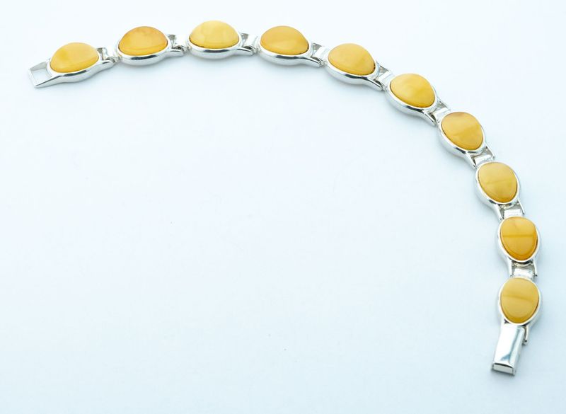 Bernstein Armband mit Silber 925