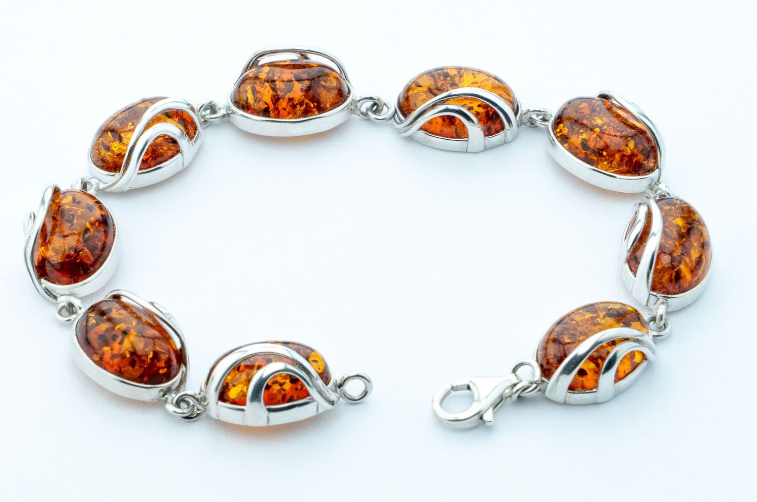 Bernstein Armband mit Silber 925