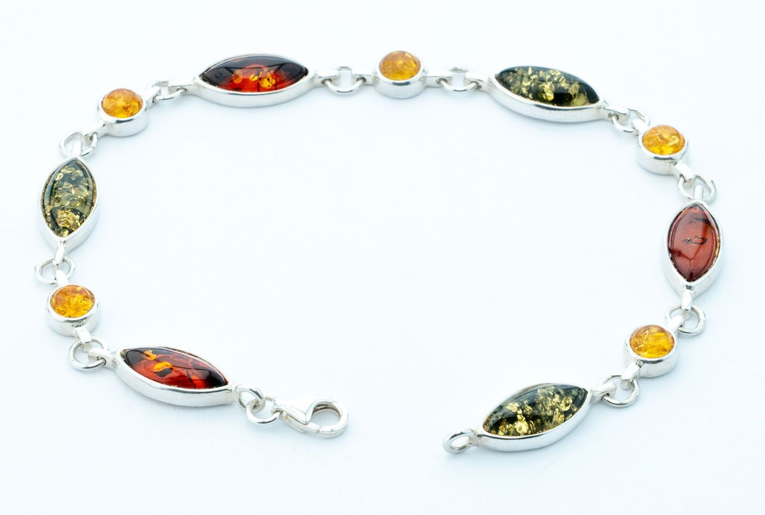 Bernstein Armband mit Silber 925