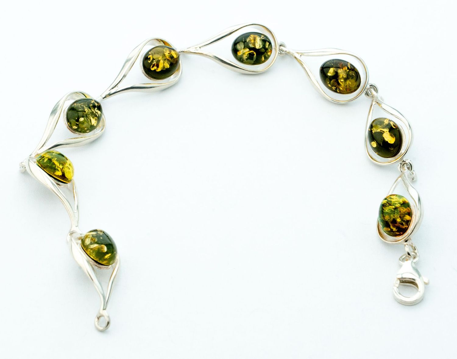 Bernstein Armband mit Silber 925