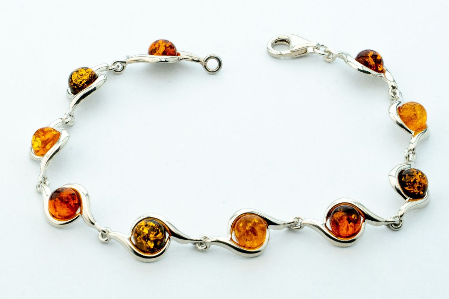 Bernstein Armband mit Silber 925