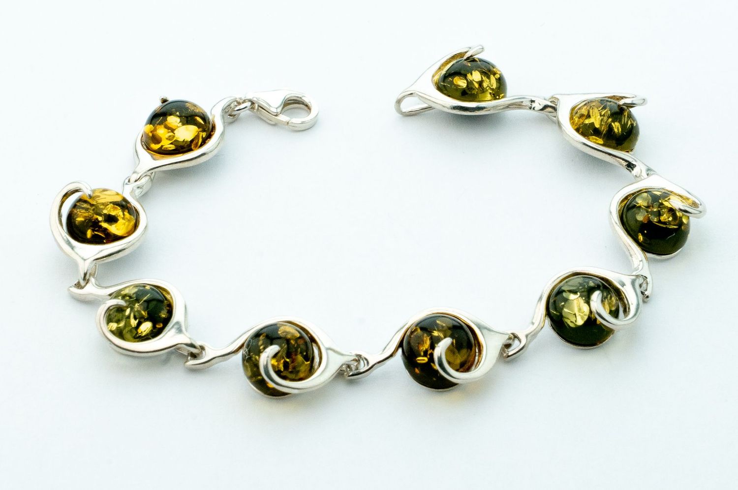 Bernstein Armband mit Silber 925