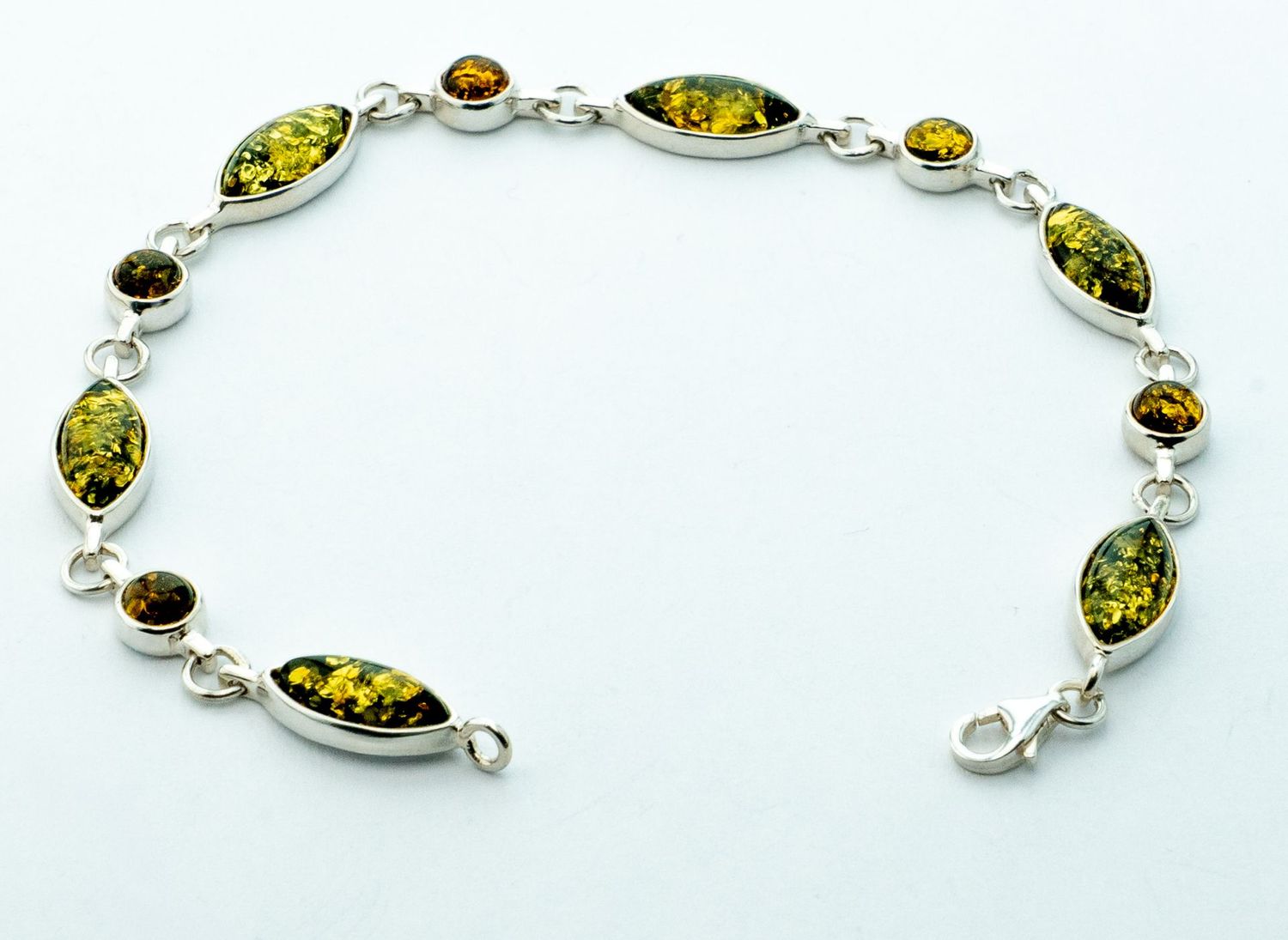 Bernstein Armband mit Silber 925