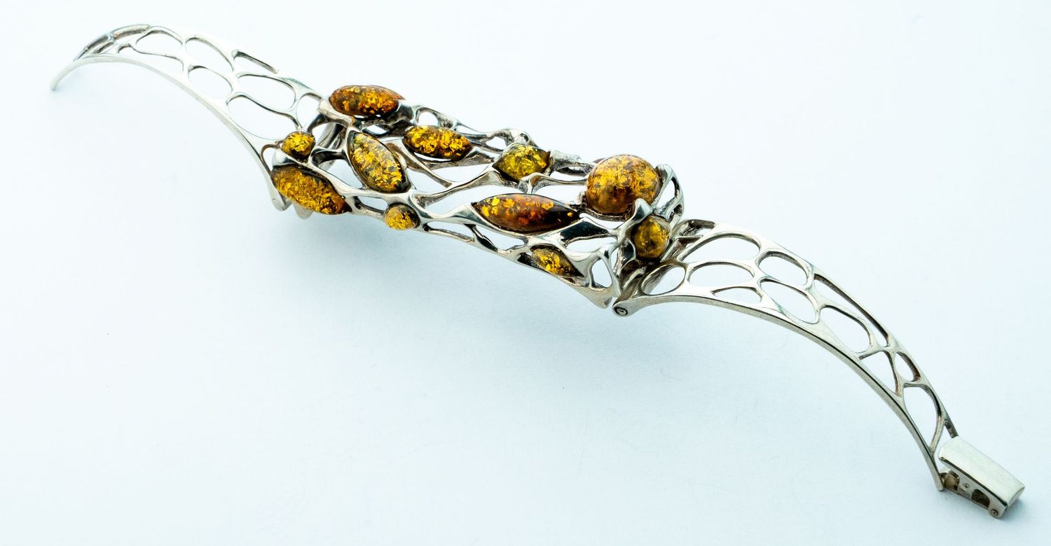 Bernstein Armband mit Silber 925