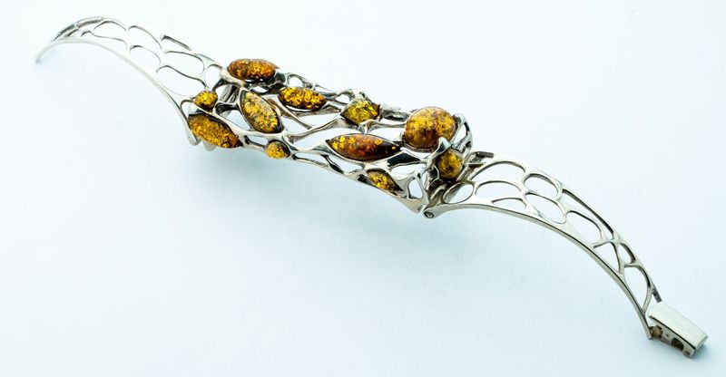 Bernstein Armband mit Silber 925