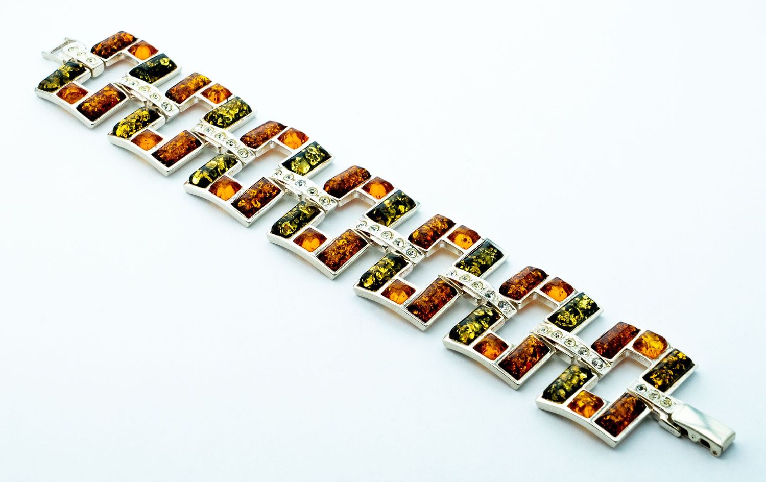 Bernstein Armband mit Silber 925