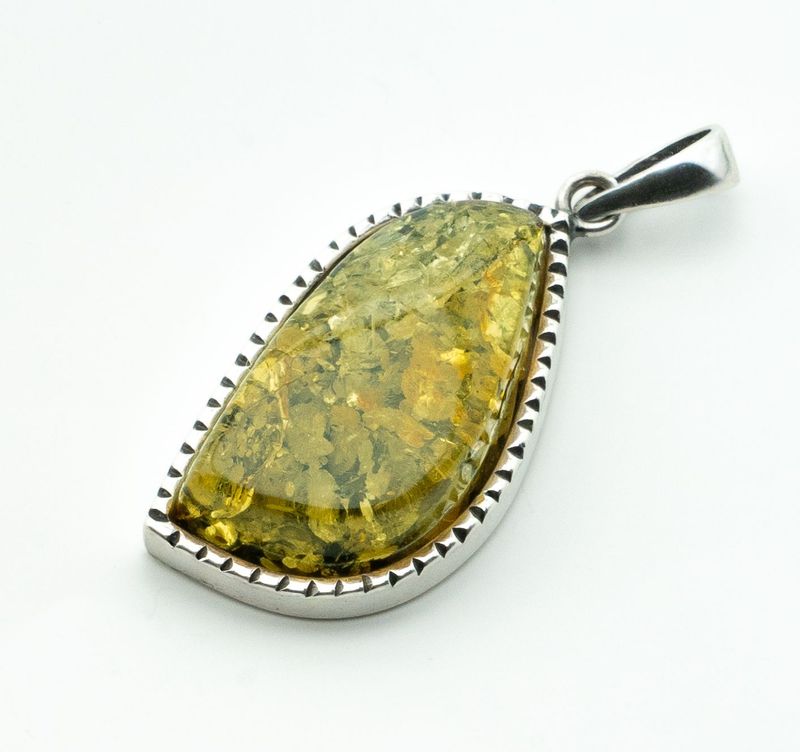 Bernstein Anhänger mit Silber 925