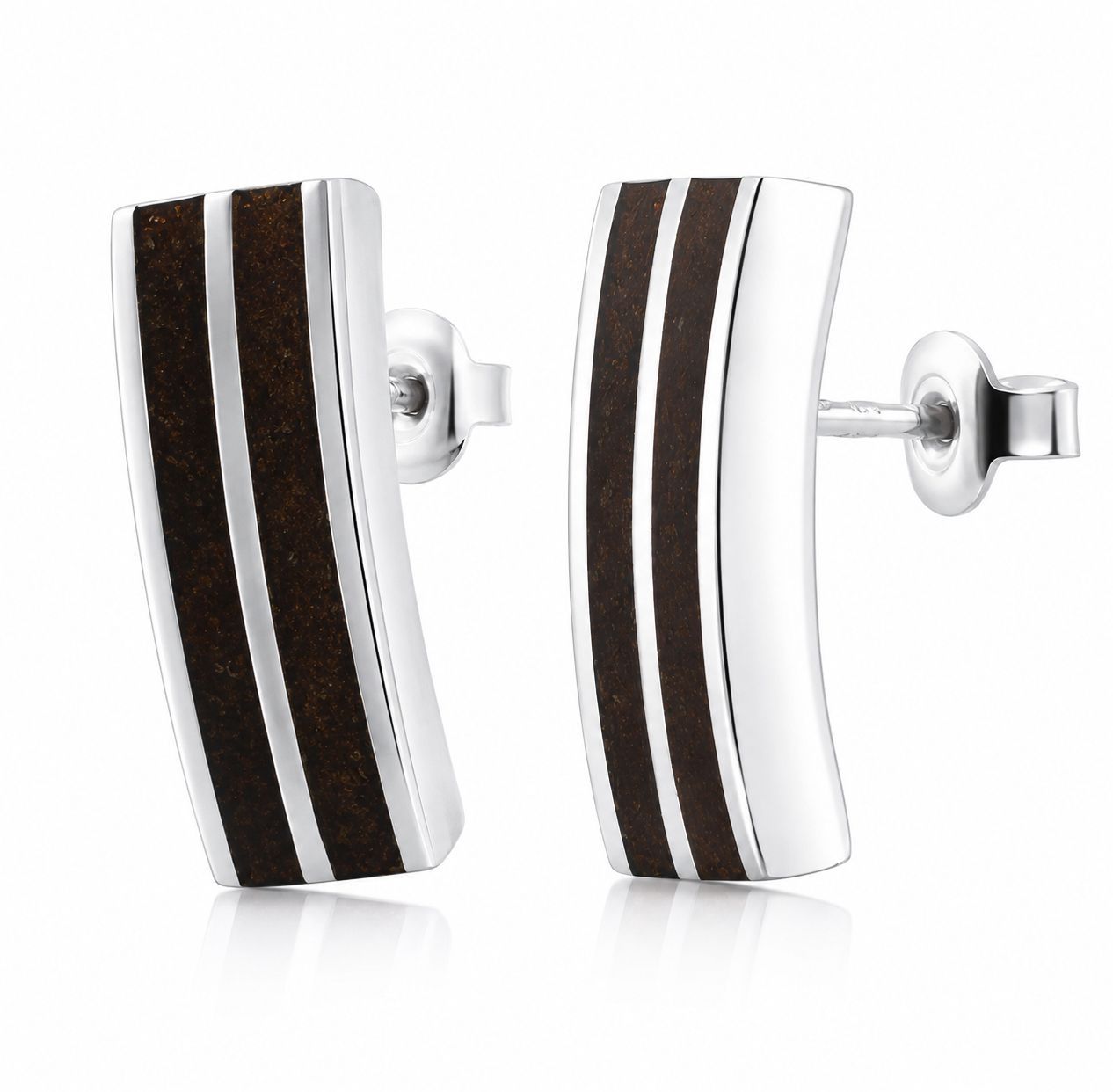 Bernstein Ohrringe Ohrstecker mit Silber 925.