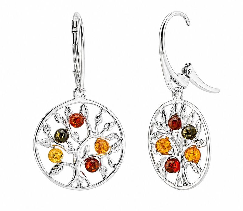 Bernstein Ohrringe Ohrhänger mit Silber 925. Bernstein Ohrringe Ohrhänger mit Silber 925.
