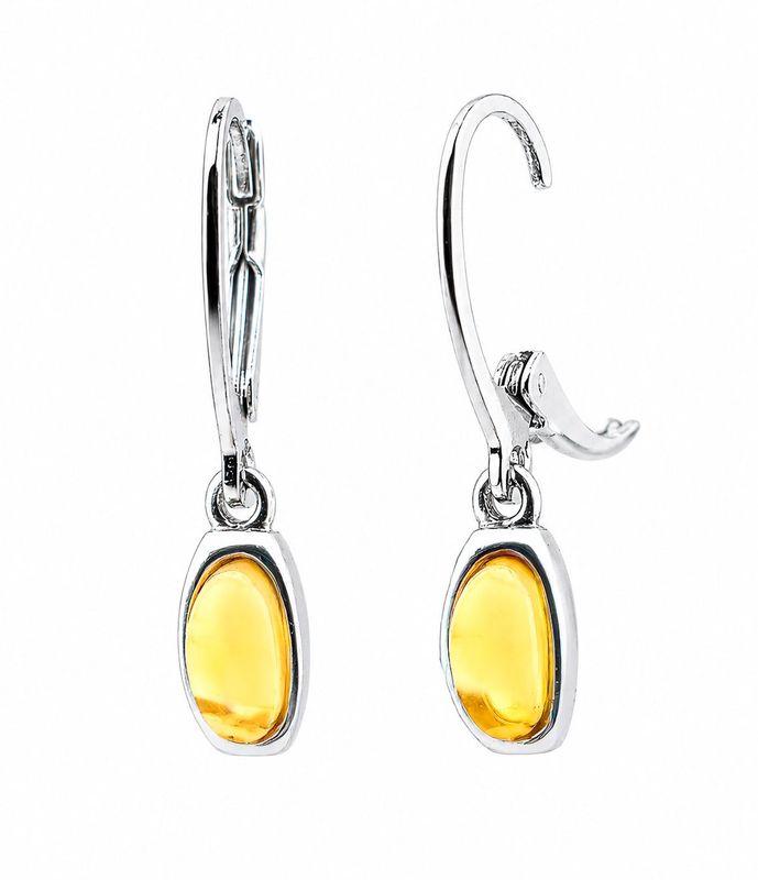 Bernstein Ohrringe Ohrhänger mit Silber 925. Bernstein Ohrringe Ohrhänger mit Silber 925.