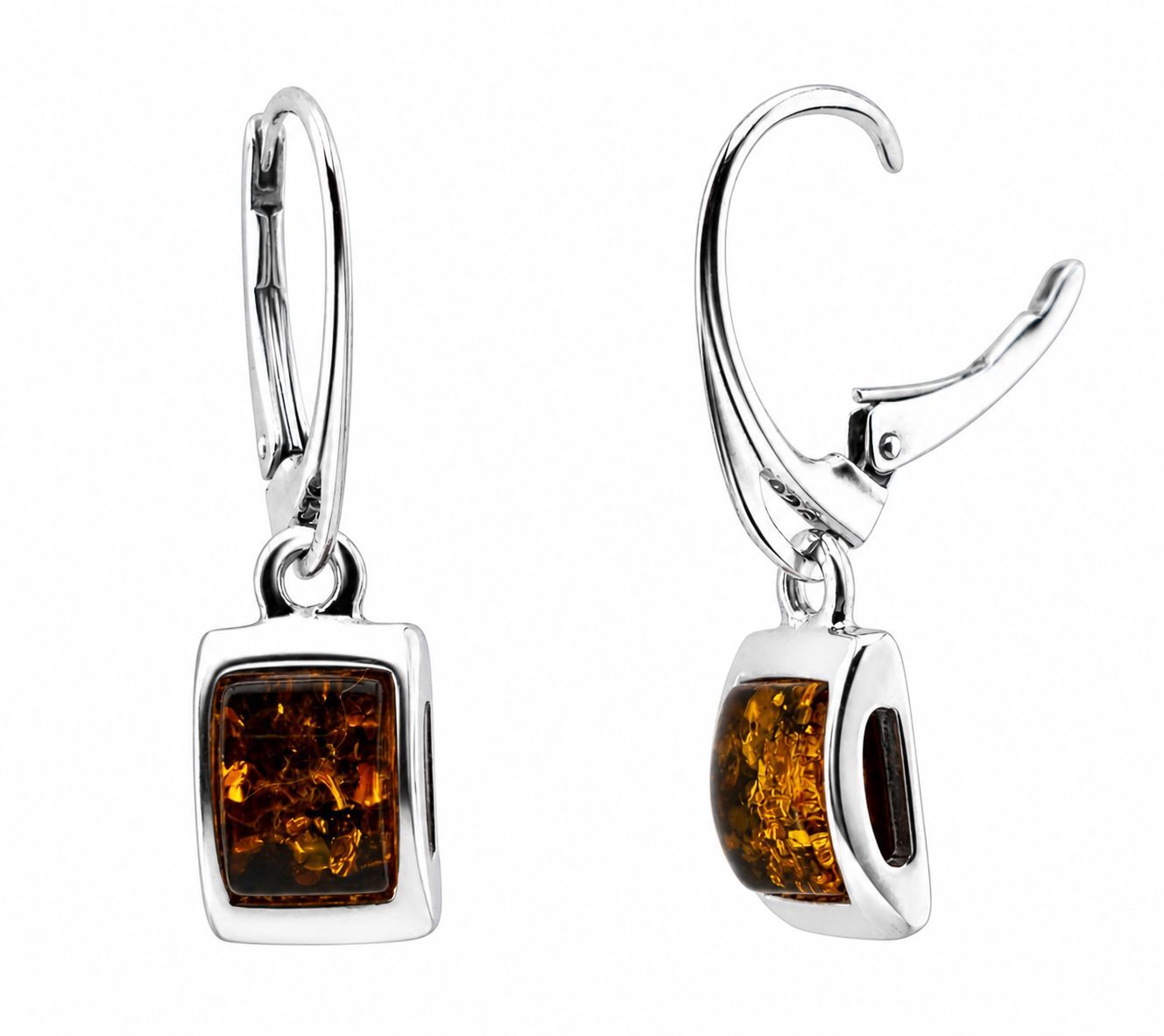 Bernstein Ohrringe Ohrhänger mit Silber 925.