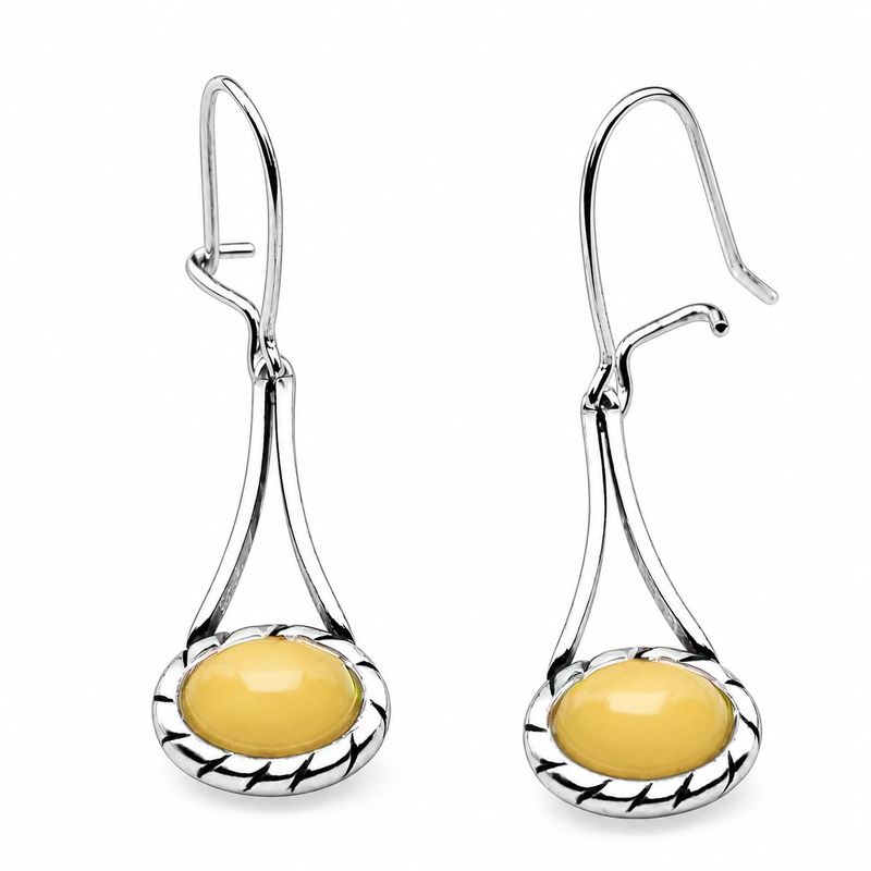 Bernstein Ohrringe Ohrhänger mit Silber 925. Bernstein Ohrringe Ohrhänger mit Silber 925.