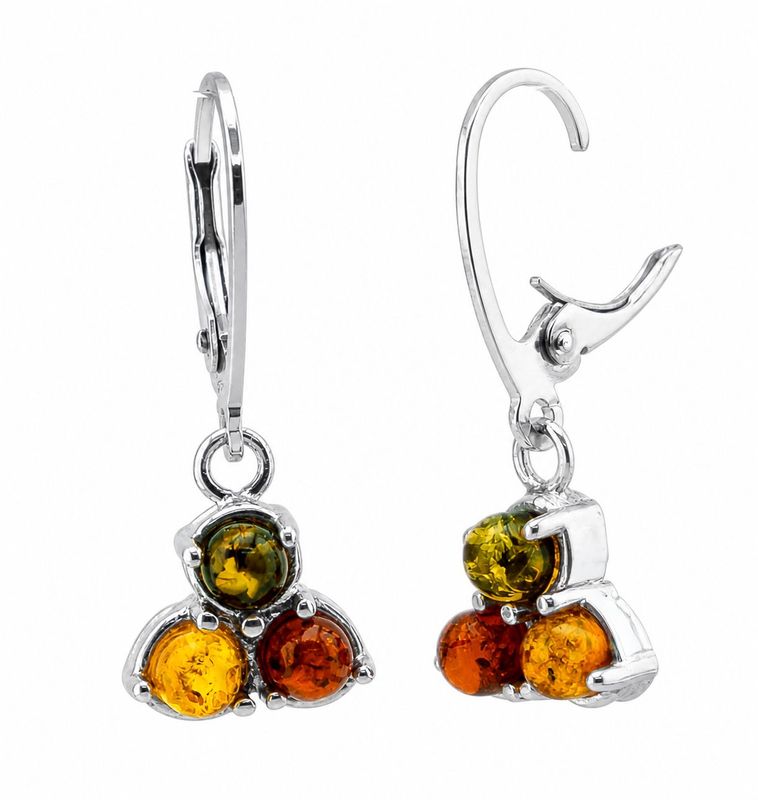 Bernstein Ohrringe Ohrhänger mit Silber 925. Bernstein Ohrringe Ohrhänger mit Silber 925.