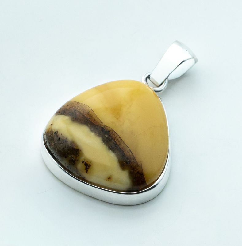 Bernstein Anhänger mit Silber 925