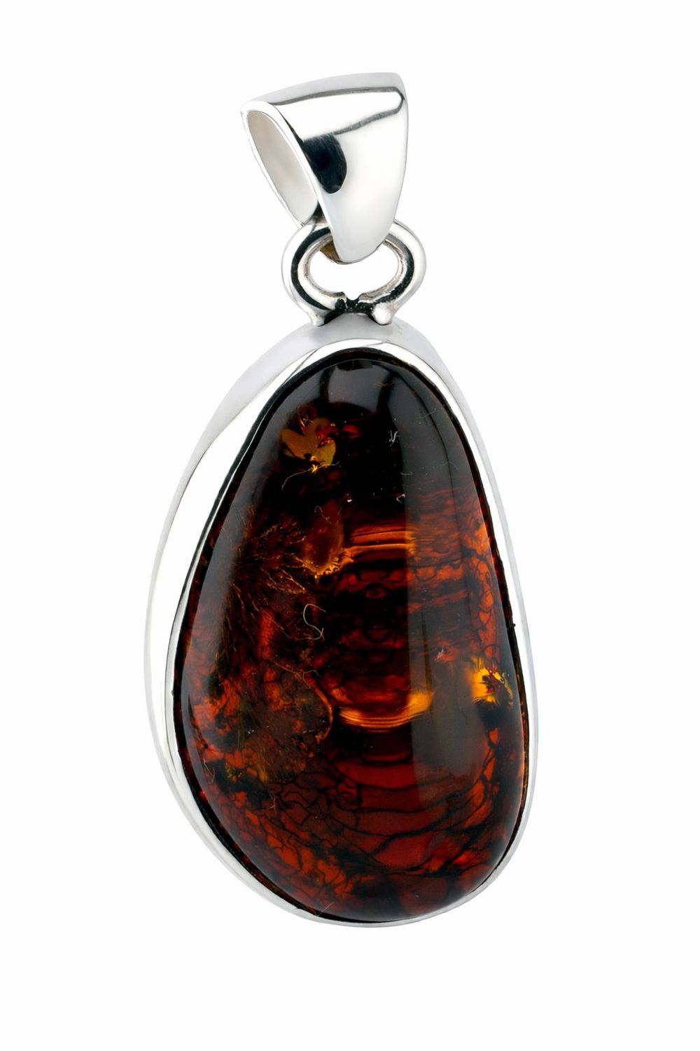 Bernstein Anhänger mit Silber 925