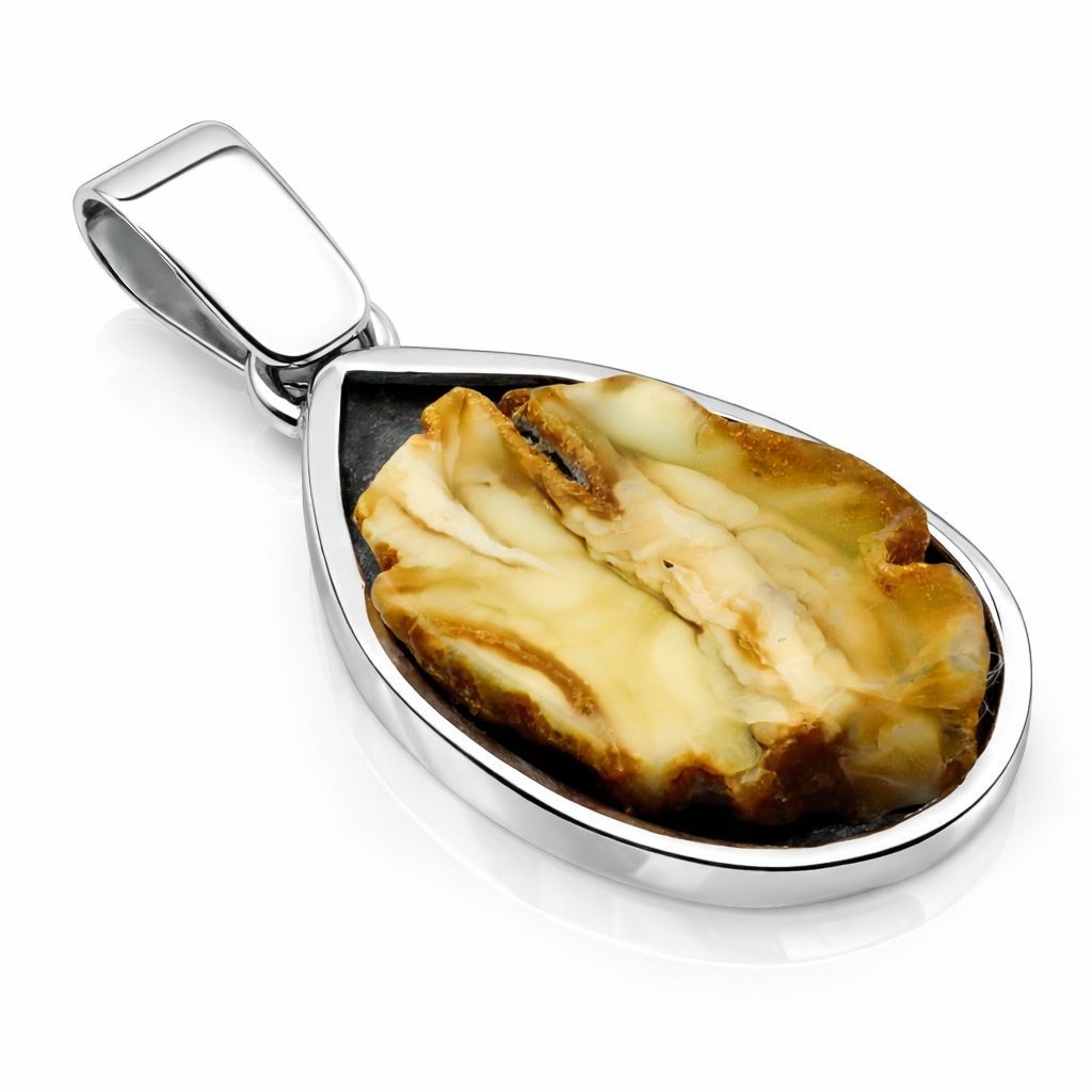 Bernstein Anhänger mit Silber 925