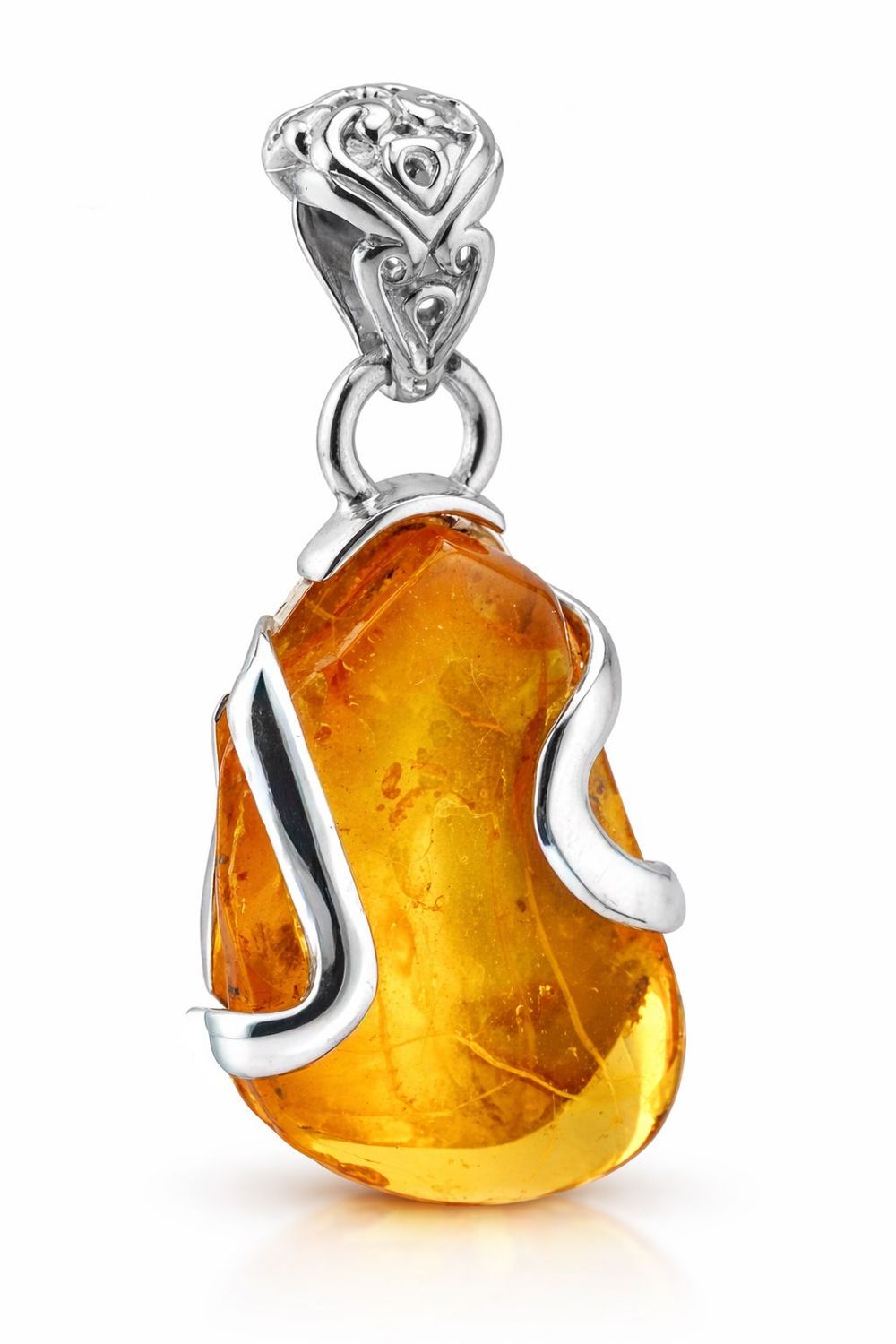 Bernstein Anhänger mit Silber 925