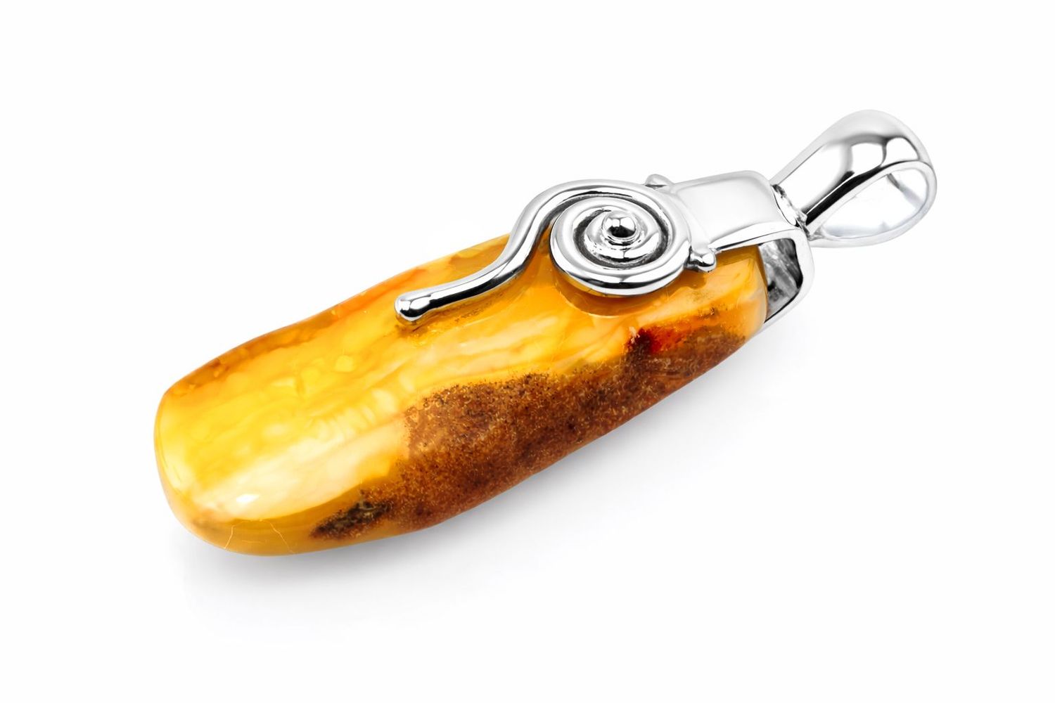 Bernstein Anhänger mit Silber 925