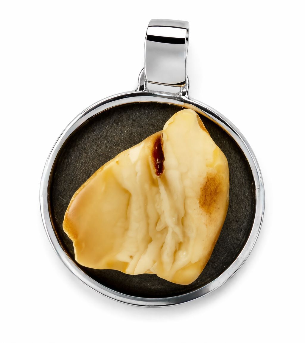 Bernstein Anhänger mit Silber 925