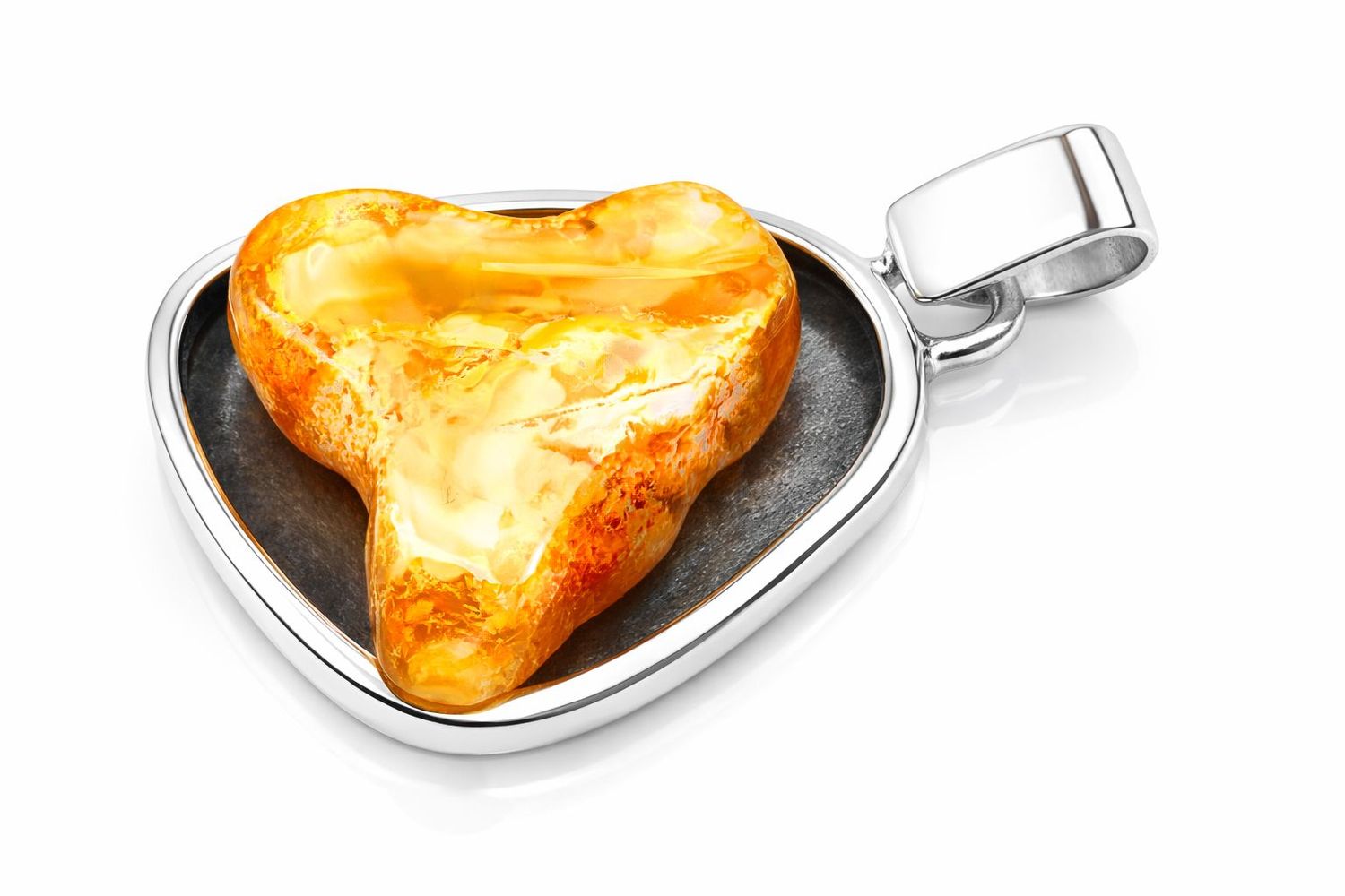 Bernstein Anhänger mit Silber 925