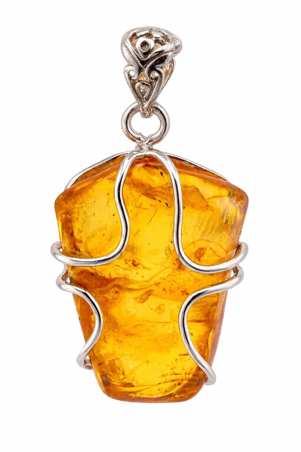 Bernstein Anhänger mit Silber 925