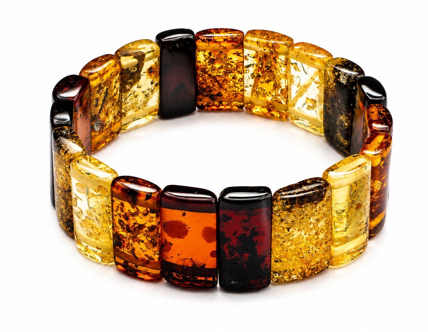 Bernstein Armband mit Gummizug