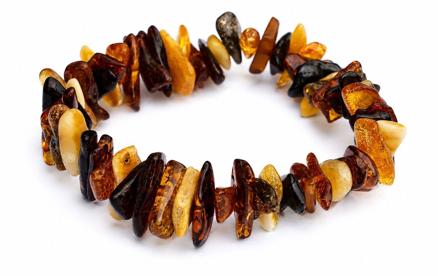 Bernstein Armband mit Gummizug