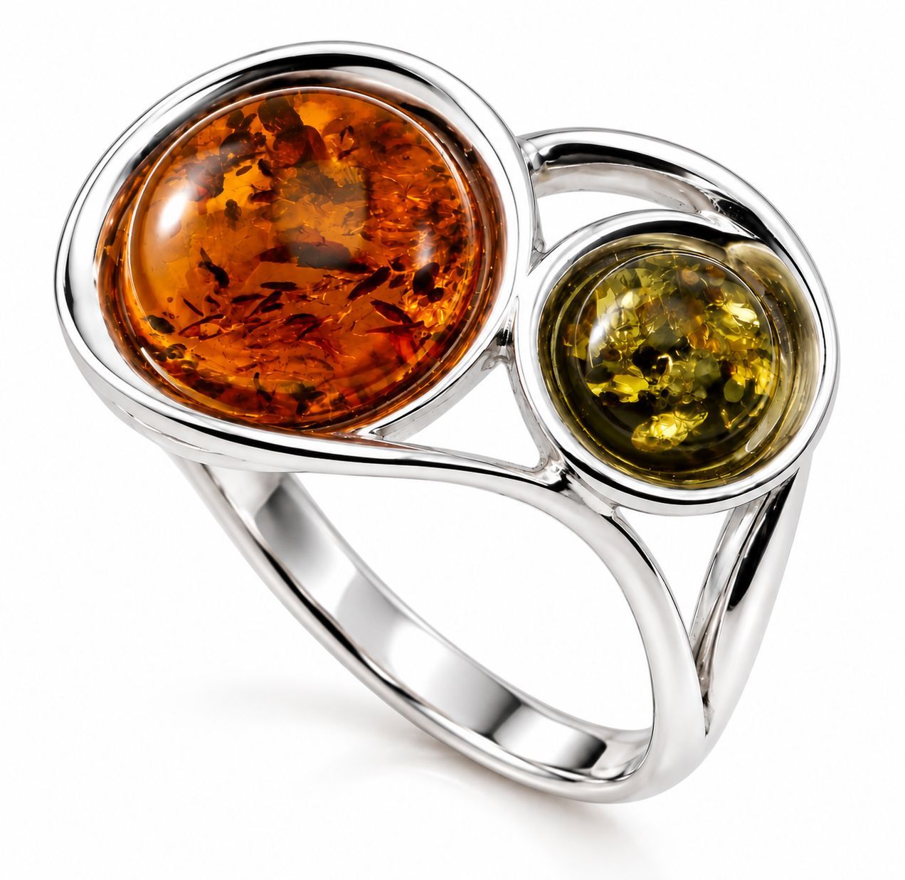 Bernstein Ring mit Silber 925 Bernstein Ring mit Silber 925