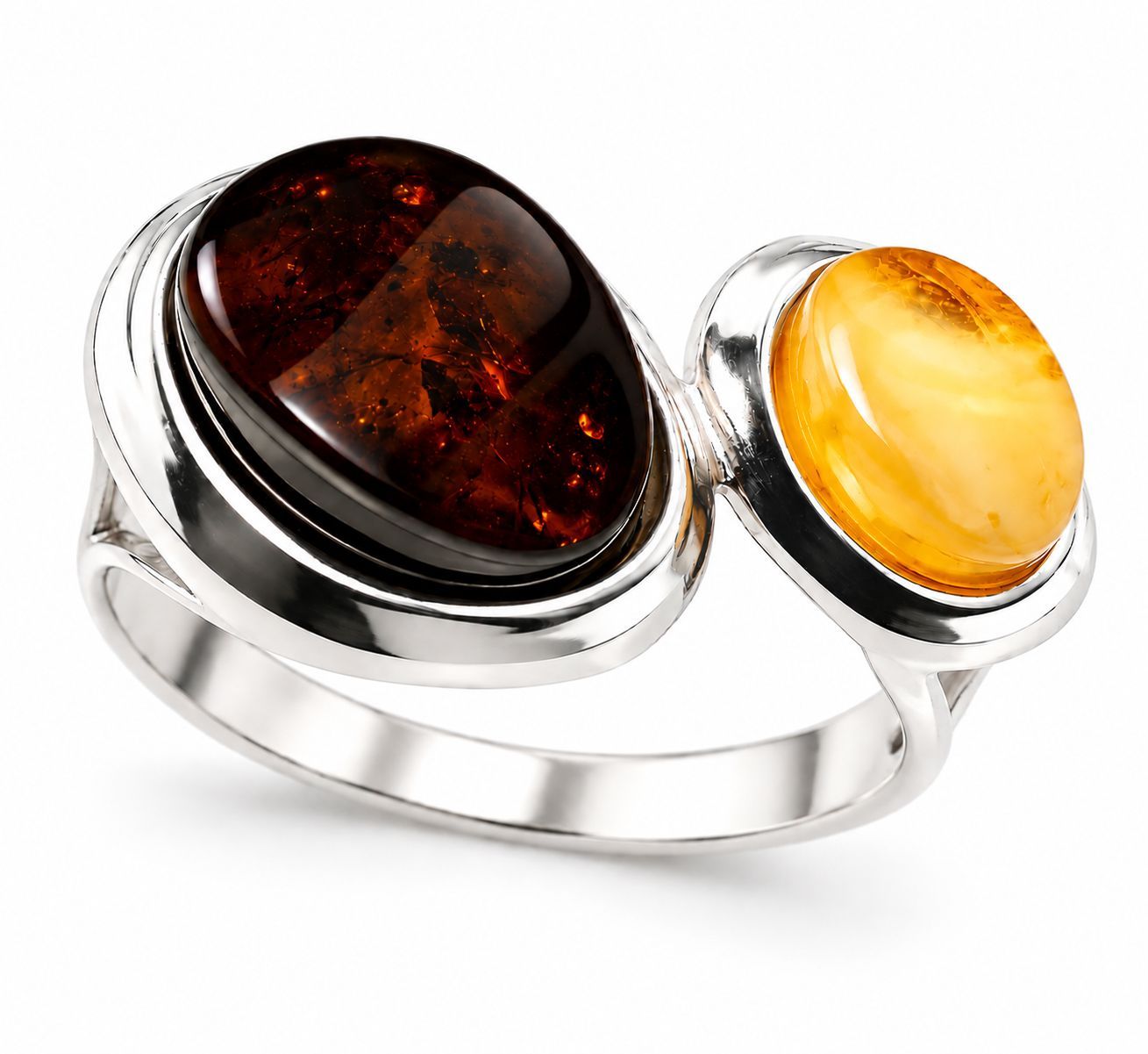 Bernstein Ring mit Silber 925 Bernstein Ring mit Silber 925