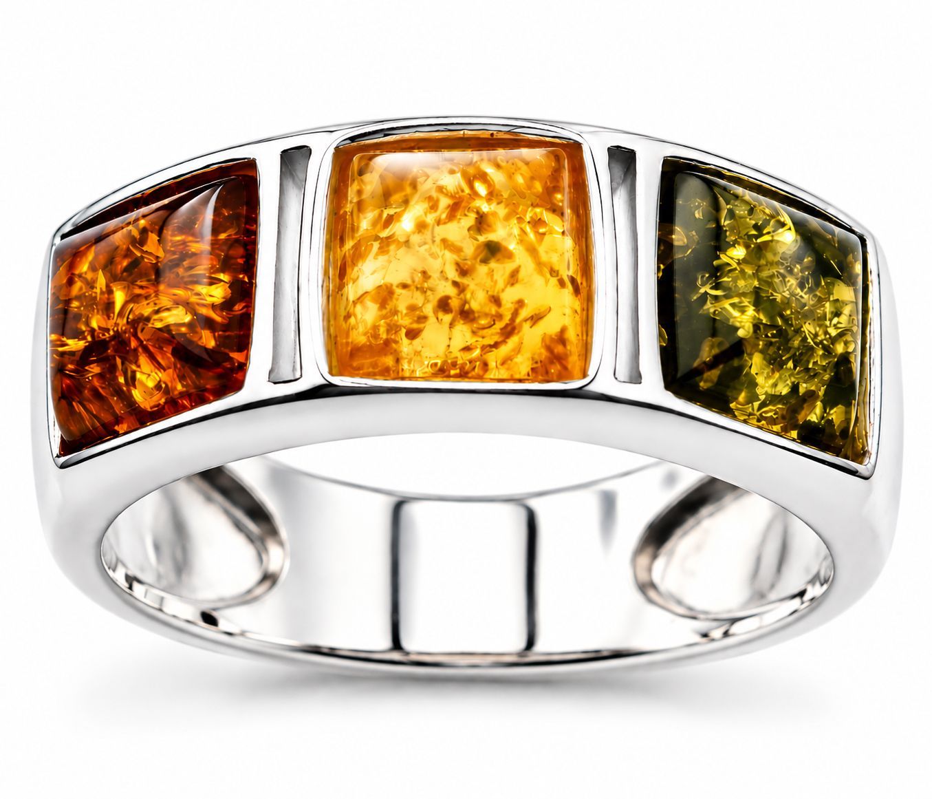 Bernstein Ring mit Silber 925 Bernstein Ring mit Silber 925