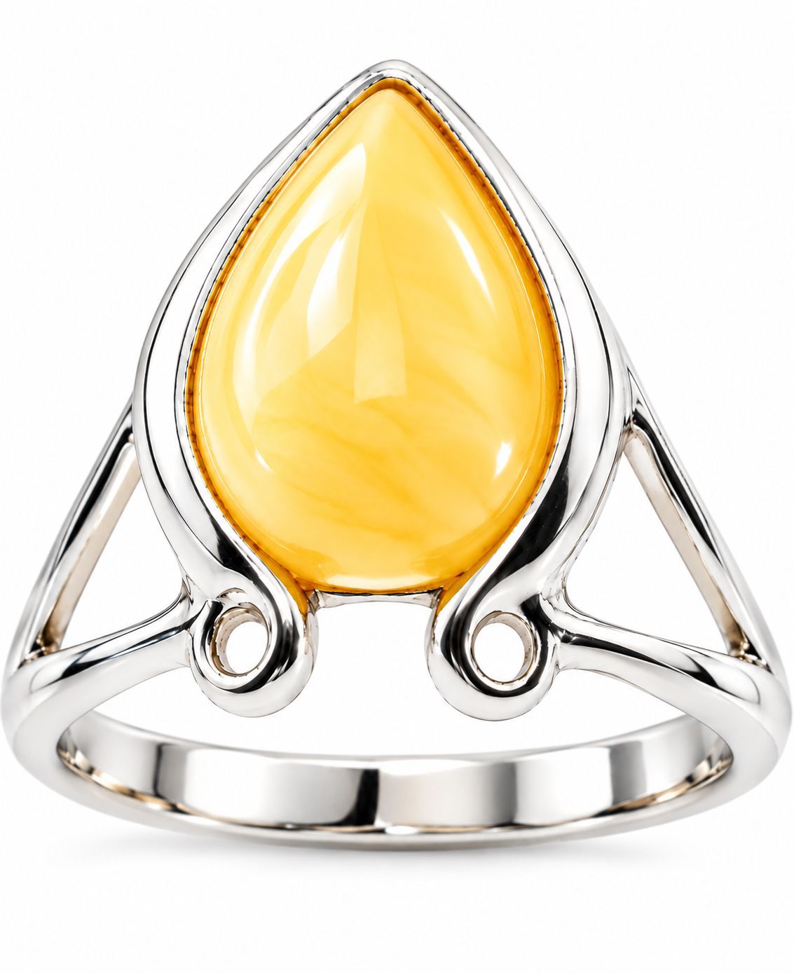 Bernstein Ring mit Silber 925 Bernstein Ring mit Silber 925