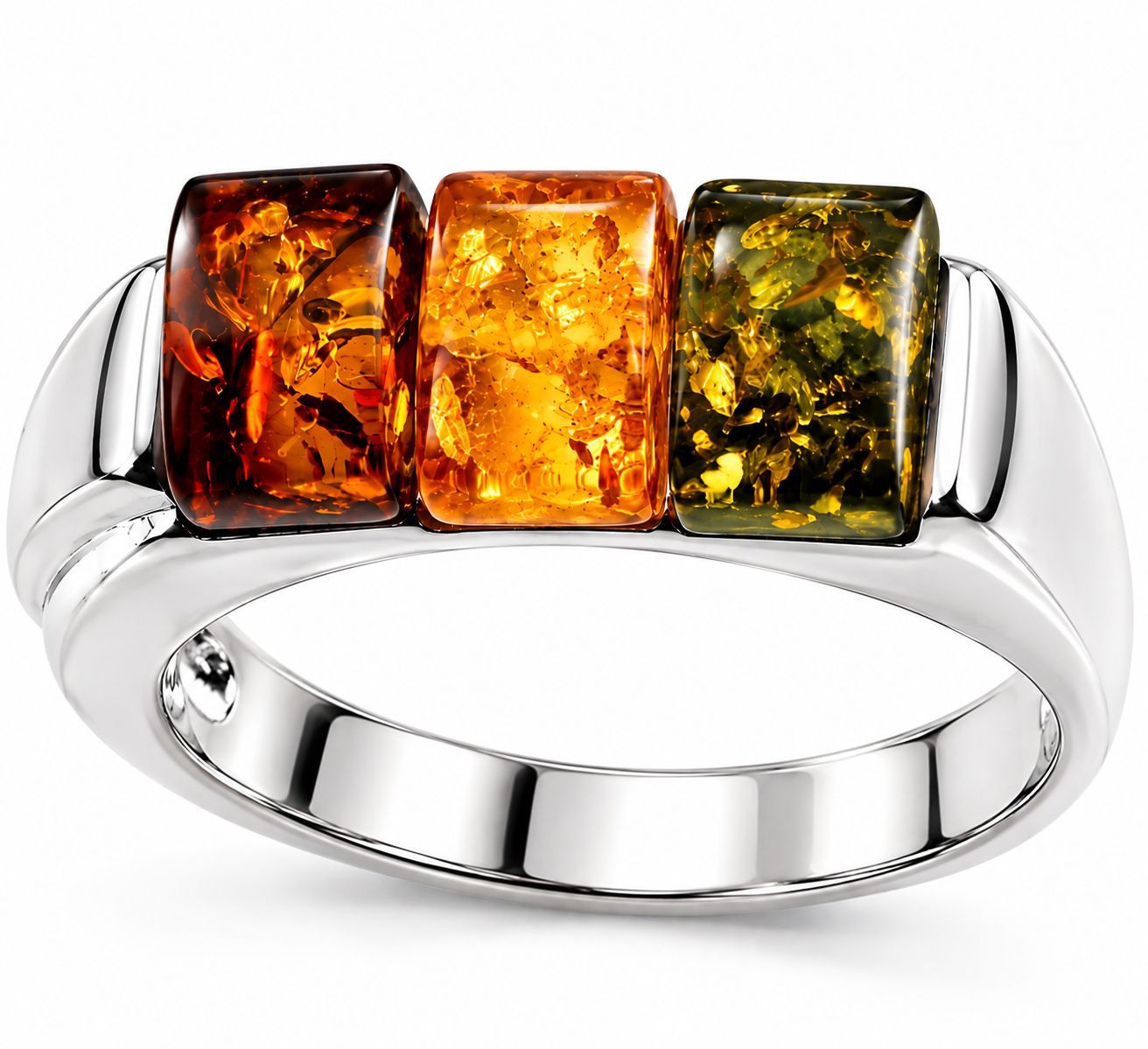 Bernstein Ring mit Silber 925 Bernstein Ring mit Silber 925