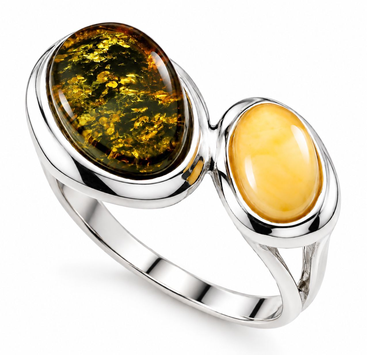 Bernstein Ring mit Silber 925 Bernstein Ring mit Silber 925