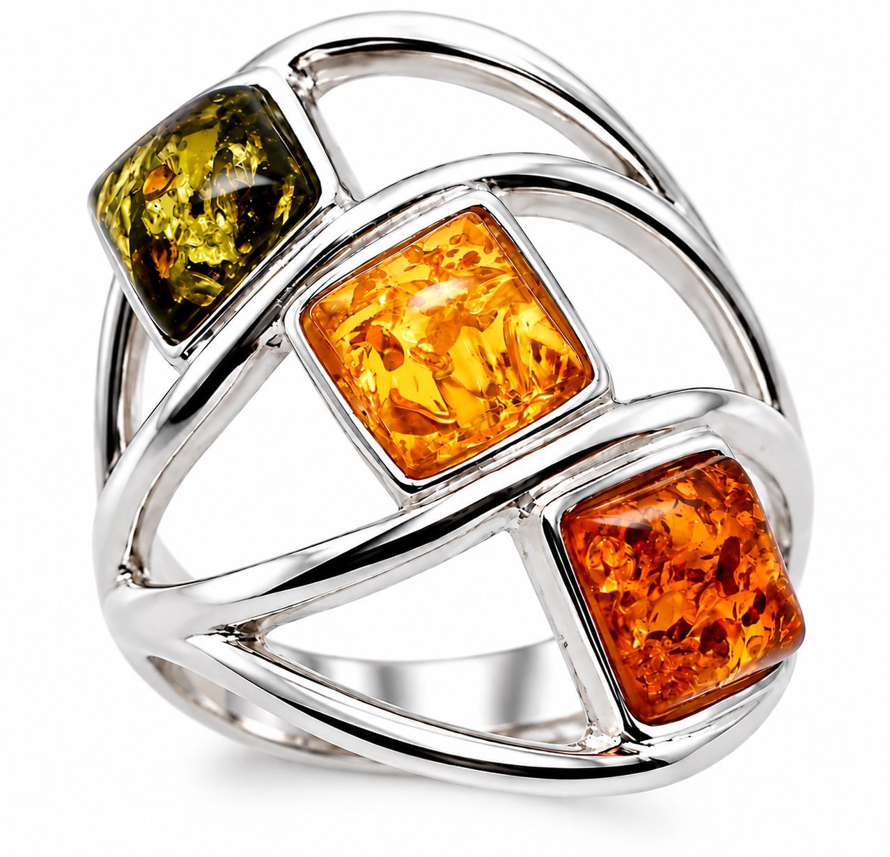 Bernstein Ring mit Silber 925 Bernstein Ring mit Silber 925