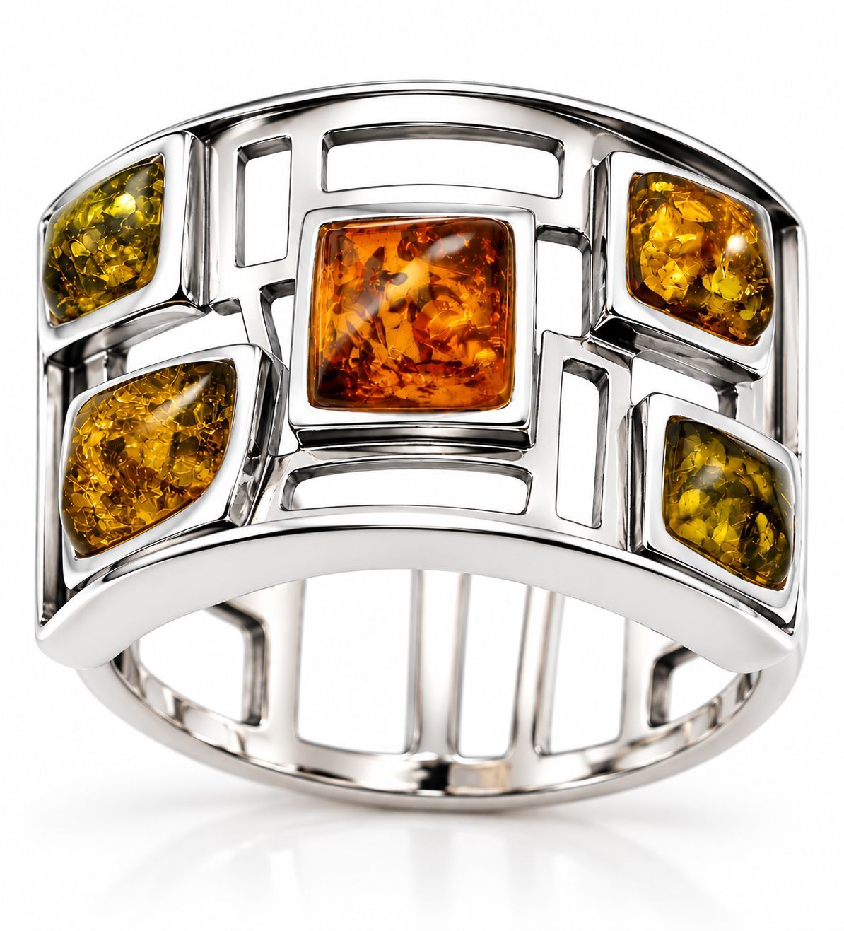 Bernstein Ring mit Silber 925 Bernstein Ring mit Silber 925