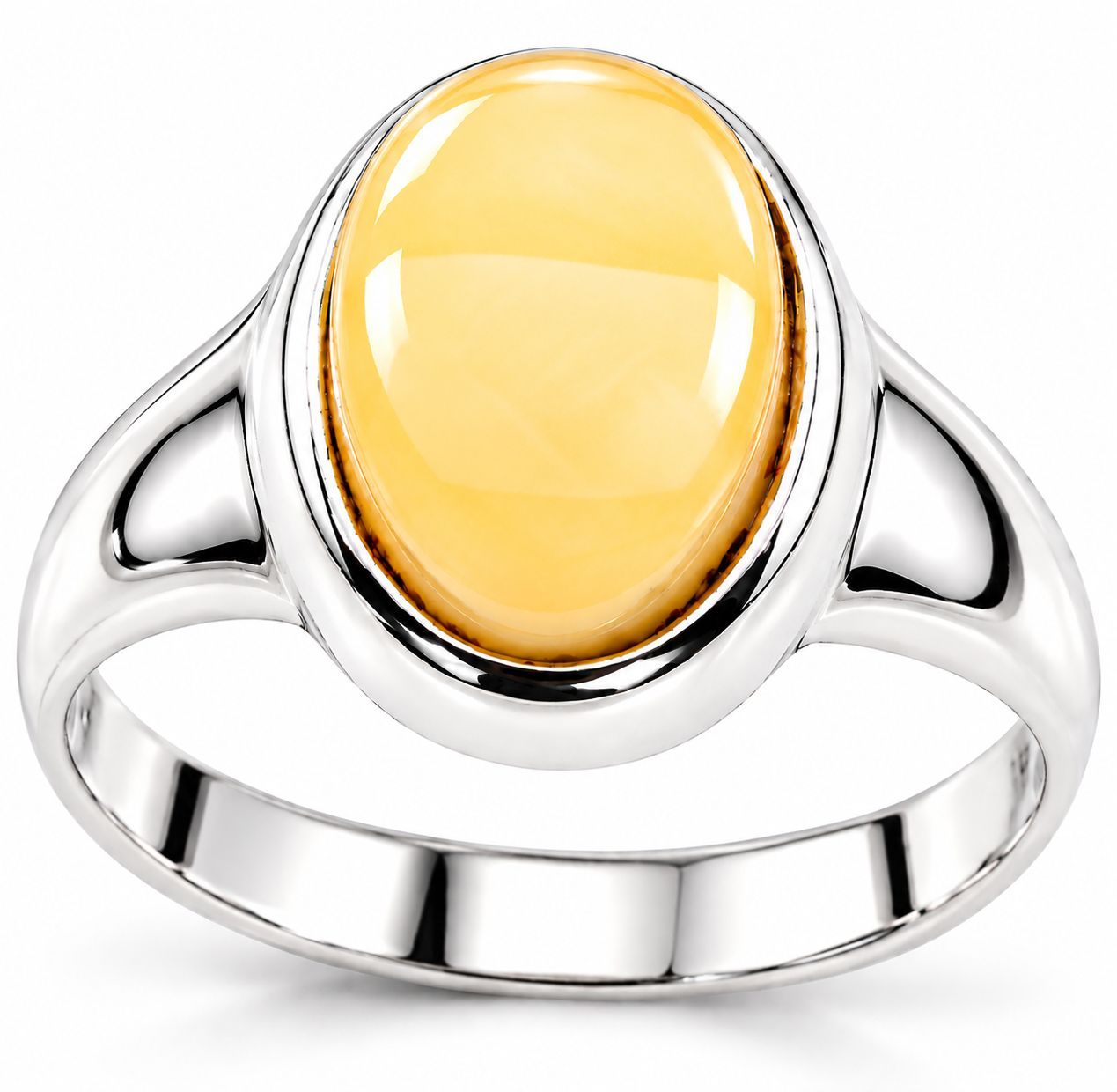 Bernstein Ring mit Silber 925 Bernstein Ring mit Silber 925