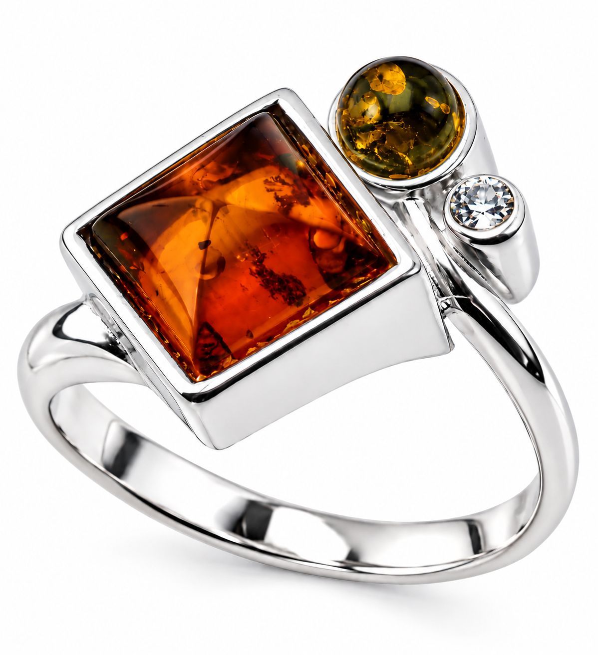 Bernstein Ring mit Silber 925 Bernstein Ring mit Silber 925